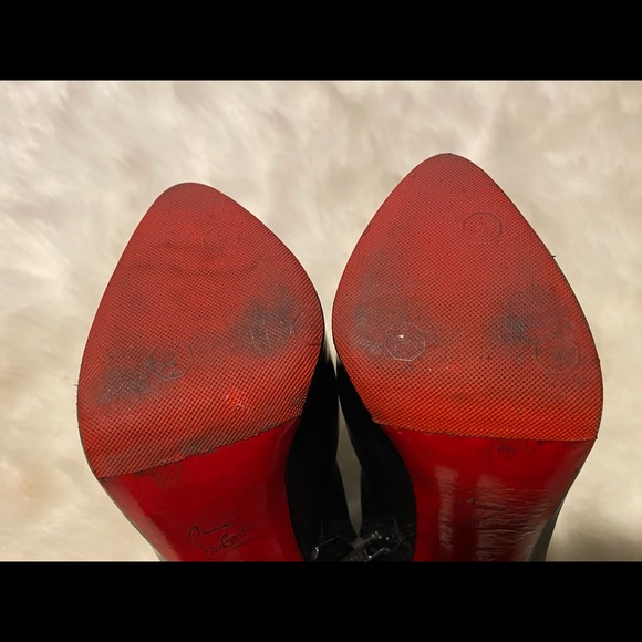 Christian Louboutin Black Nappa leather Bianca Booty Size 38.5 - Picture 6 of 13